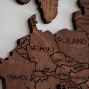 Close-Up Photo of Wooden Jigsaw Map